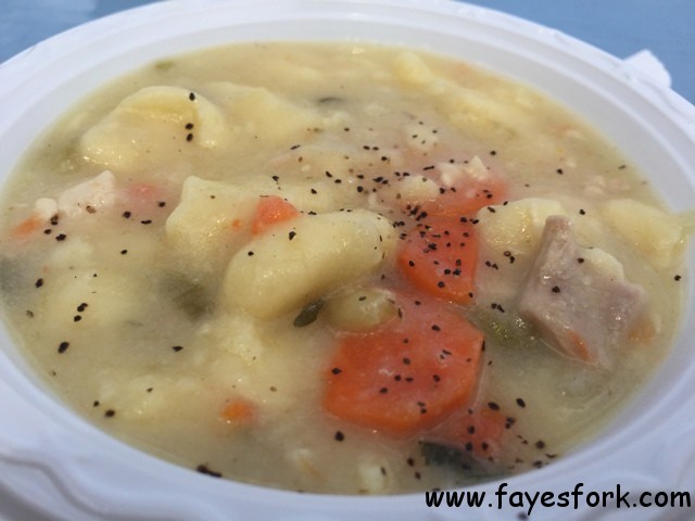 CHICKEN DUMPLING SOUP $3.50