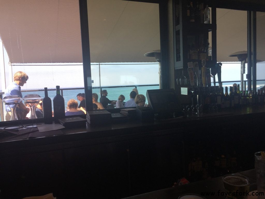 Second floor bar with views