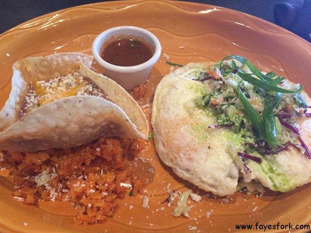 Baja Breakfast Tostada $15